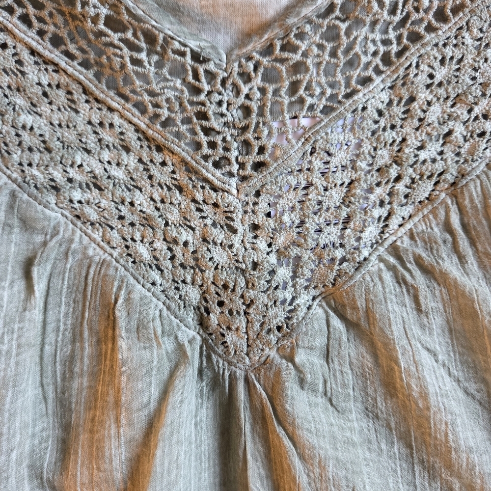 Torrid Festi Crochet Cami‐ Olive Green - Picture 7 of 8